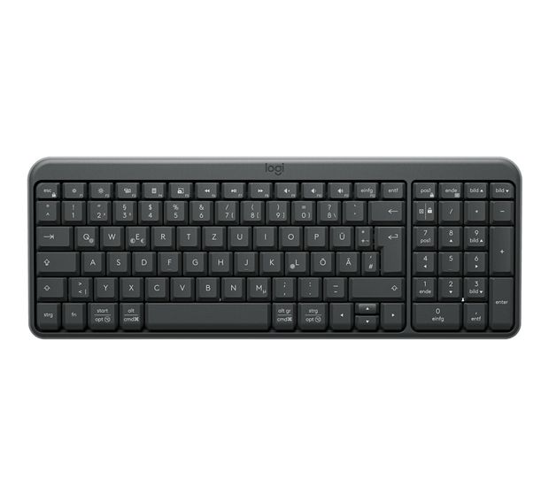 Logitech K250 Compact Bluetooth Universal Tastatur RF Wireless + Bluetooth 2.4 GHz  (Graphit) f&uuml;r 17,99 Euro