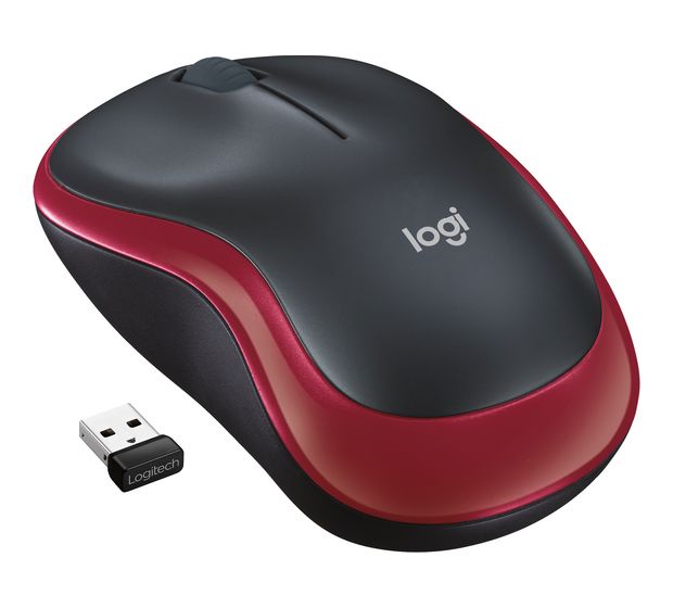 Logitech M185 1000 DPI Büro Maus Optisch  (Rot) f&uuml;r 13,99 Euro