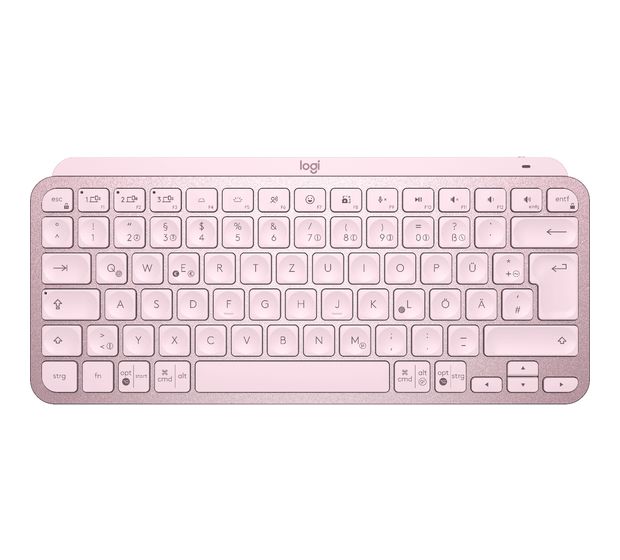 Logitech MX Keys Mini Minimalist LED Büro Tastatur RF Wireless + Bluetooth 2.4 GHz  (Rose) f&uuml;r 95,49 Euro