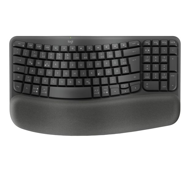 Logitech Wave Keys Büro Tastatur RF Wireless + Bluetooth 2.4 GHz  (Graphit) f&uuml;r 60,99 Euro
