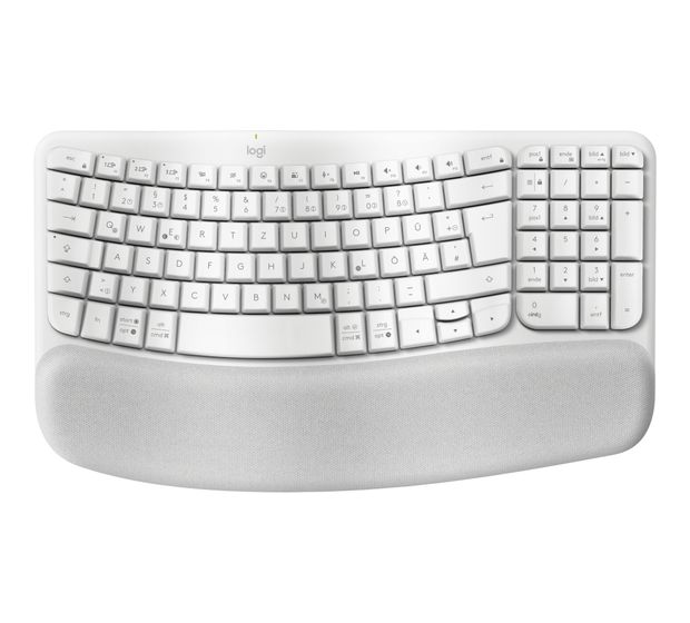 Logitech Wave Keys Büro Tastatur RF Wireless + Bluetooth 2.4 GHz  (Weiß) f&uuml;r 63,99 Euro