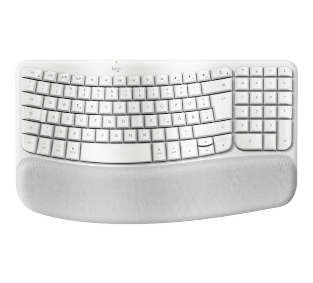 Logitech Wave Keys for Mac Heimbüro Tastatur Bluetooth  (Weiß) f&uuml;r 63,99 Euro