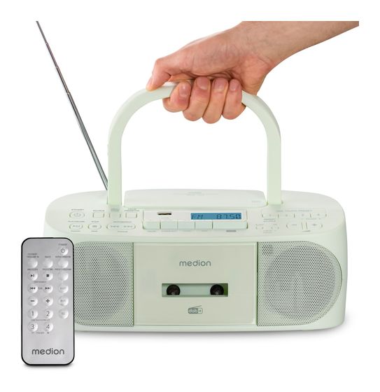 Medion Life DRX-1 Plus Boombox Bluetooth DAB+, FM, PLL Radio Persönlich  (Grün) f&uuml;r 78,99 Euro