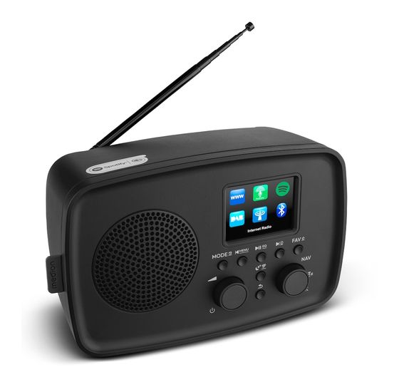 Medion Life IRE-1 Bluetooth DAB+, FM Radio Internet IPX1  (Schwarz) f&uuml;r 79,49 Euro