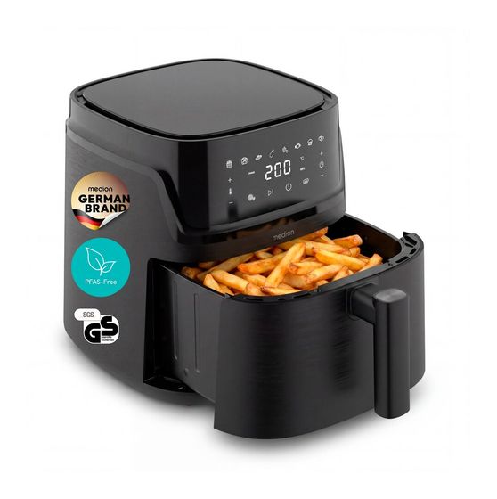Medion Life P15 XL Eigenständig Heißluftfritteuse 7,2 l 1650 W  (Schwarz) f&uuml;r 69,49 Euro