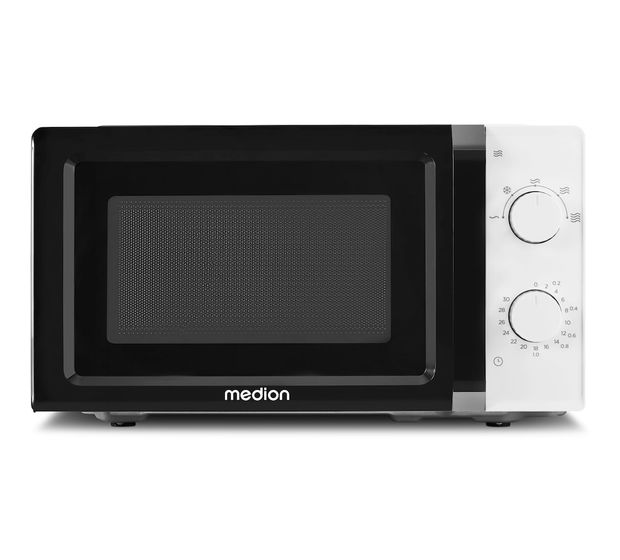 Medion MD11475 Freistehende Mikrowelle 700 W Größe: klein 5 Stufen  (Schwarz, Weiß) f&uuml;r 59,49 Euro