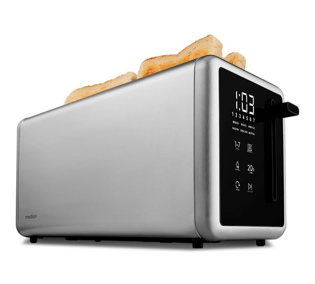 Medion MD12103 Toaster 1450 W 4 Scheibe(n) 7 Stufen  (Silber) f&uuml;r 59,49 Euro
