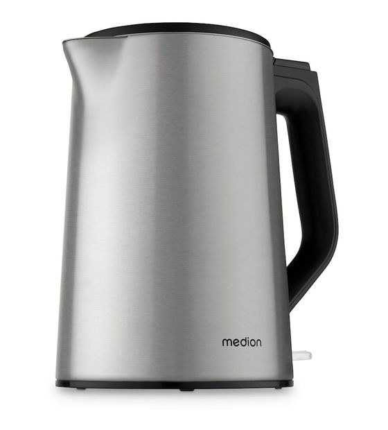 Medion MD12105 1,5 l Wasserkocher 2200 W  (Edelstahl) f&uuml;r 29,99 Euro