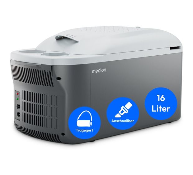 Medion MD13100 16 l Kühlbox 57 W  (Grau, Weiß) f&uuml;r 89,95 Euro