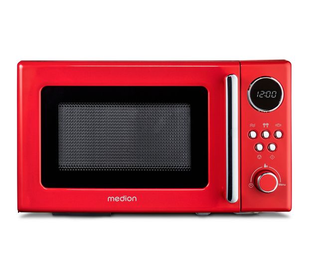 Medion MD15000 Freistehende Mikrowelle 800 W Größe: klein 5 Stufen  (Rot) f&uuml;r 69,49 Euro