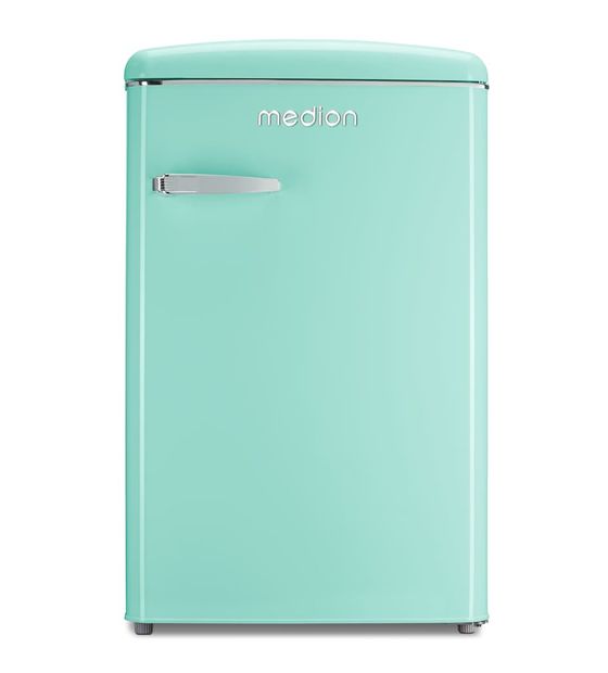 Medion MD37790 108 l / 95 l Kühlschrank freistehend EEK: D 110 kWh Jahr  (Türkis) f&uuml;r 278,99 Euro
