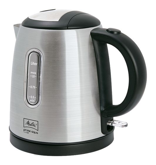 Melitta 1018-03 Prime Aqua Mini 1,0 l Wasserkocher 2200 W  (Schwarz, Edelstahl) f&uuml;r 41,49 Euro