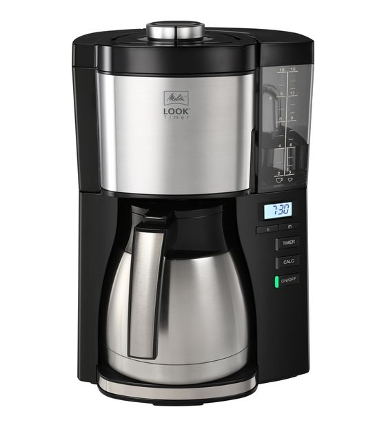 Melitta 1025-18 Look Therm Perfection 10 Tassen Thermo Filterkaffeemaschine 1,3 l  (Schwarz, Silber) f&uuml;r 141,99 Euro