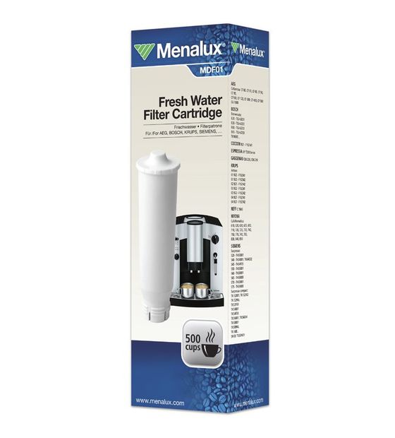 Menalux MDF01 Filterpatrone für Kaffeevollautomaten 500 Tassen  Wasserfilter  (Weiß) f&uuml;r 15,99 Euro