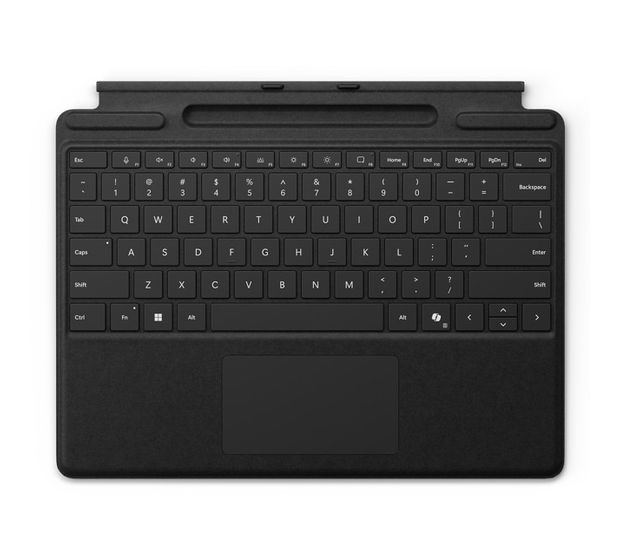 Microsoft Pro Keyboard mit Stiftaufbewahrung für Microsoft Surface Pro (11 Edition); Surface Pro 10; Surface Pro 9; Surface Pro 8  (Schwarz) f&uuml;r 154,99 Euro