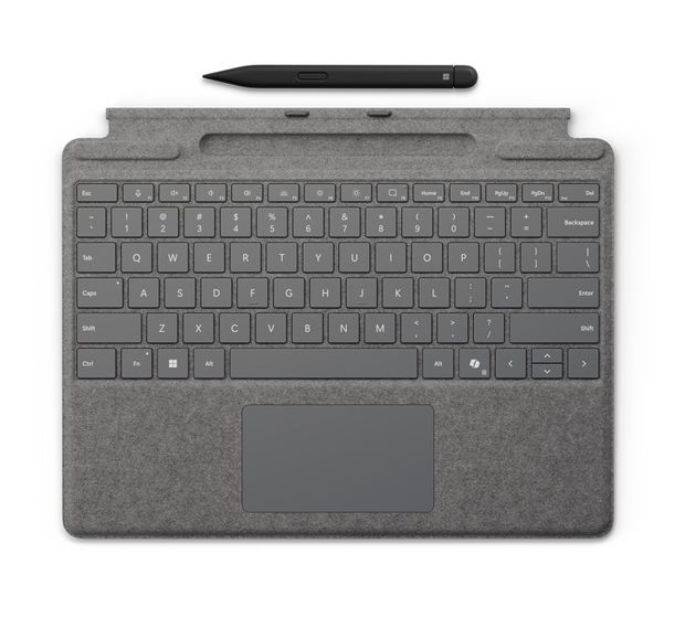 Microsoft Surface Pro Keyboard mit Slim Pen für Microsoft Surface Pro 10; Surface Pro 9; Surface Pro 8; Surface Pro X  (Platin) f&uuml;r 241,00 Euro