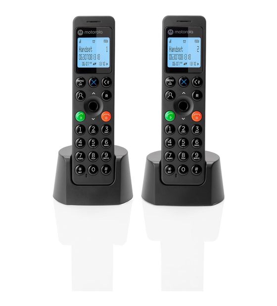 Motorola DOT202 Twin DECT-Telefon  (Schwarz) f&uuml;r 53,99 Euro