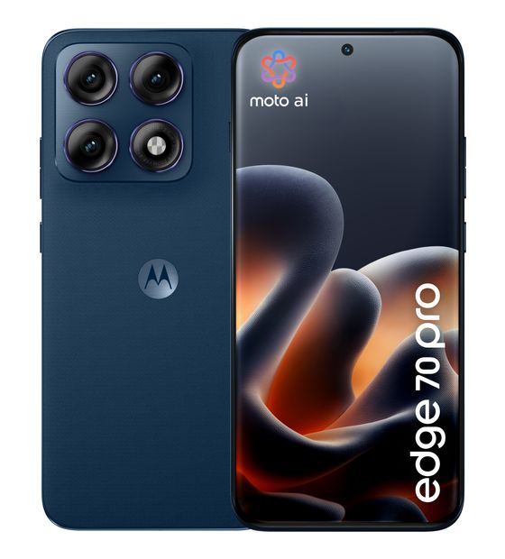 Motorola Edge 70 Pro 256 GB 5G Smartphone 17,2 cm (6.78") Android 50 MP Dreifach Kamera Dual Sim WiFi 6E (PANTONE Titan) f&uuml;r 559,00 Euro