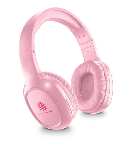 Music Sound Basic Over Ear Bluetooth Kopfhörer kabellos 14 h Laufzeit  (Pink) f&uuml;r 19,99 Euro