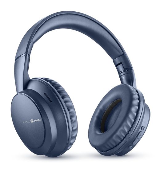 Music Sound Boost Over Ear Bluetooth Kopfhörer kabellos  (Blau) f&uuml;r 22,49 Euro