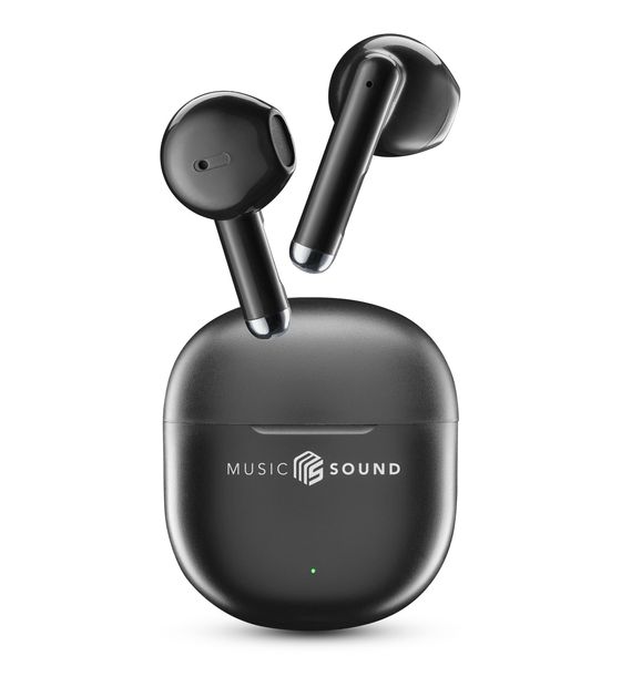 Music Sound Breeze In-Ear Bluetooth Kopfhörer Kabellos TWS 4,5 h Laufzeit  (Schwarz) f&uuml;r 19,99 Euro