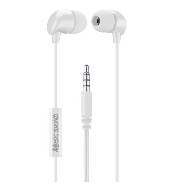 Music Sound Color In-Ear Kopfhörer Kabelgebunden  (Weiß) f&uuml;r 7,99 Euro