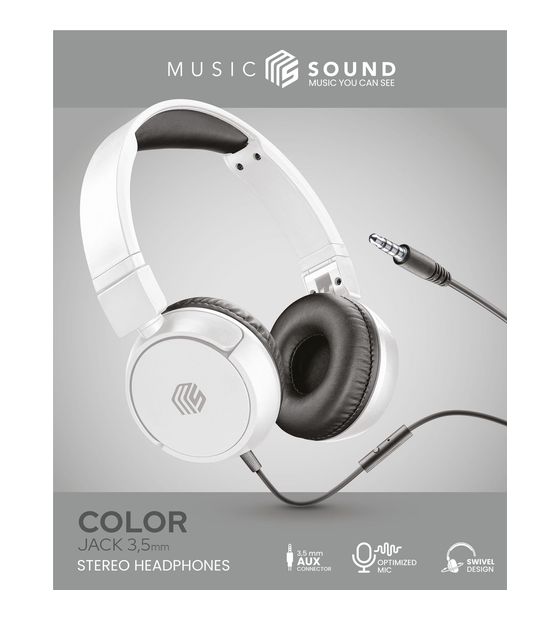 Music Sound Color Kopfhörer Kabelgebunden USB Typ-C  (Weiß) f&uuml;r 15,49 Euro