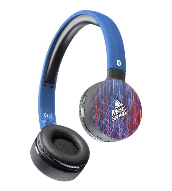 Music Sound Fantasy Over Ear Bluetooth Kopfhörer kabellos 20 h Laufzeit  (Blau) f&uuml;r 27,99 Euro