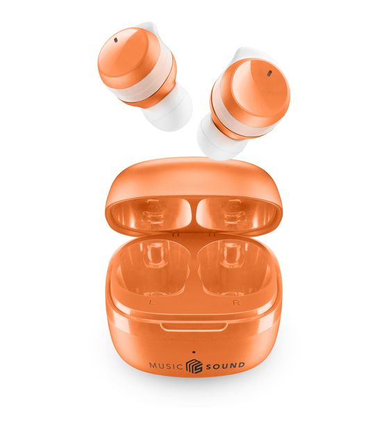 Music Sound Flow In-Ear Bluetooth Kopfhörer kabellos 25 h Laufzeit  (Orange) f&uuml;r 29,99 Euro