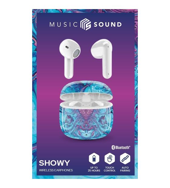 Music Sound Showy In-Ear Bluetooth Kopfhörer Kabellos TWS  (Hellblau) f&uuml;r 21,49 Euro