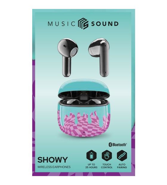 Music Sound Showy In-Ear Bluetooth Kopfhörer Kabellos TWS 5 h Laufzeit  (Mehrfarbig) f&uuml;r 21,49 Euro