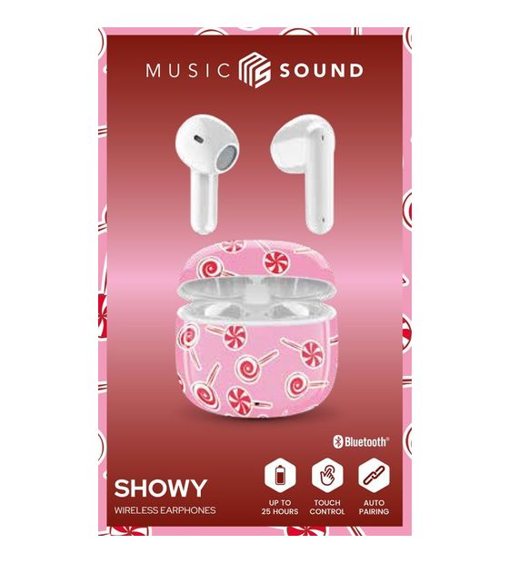 Music Sound Showy In-Ear Bluetooth Kopfhörer Kabellos TWS 5 h Laufzeit  (Pink) f&uuml;r 21,49 Euro