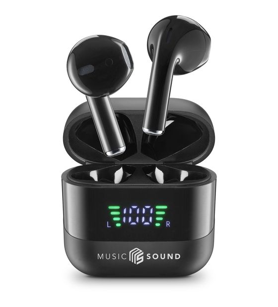 Music Sound Spark In-Ear Bluetooth Kopfhörer Kabellos TWS  (Schwarz) f&uuml;r 34,49 Euro