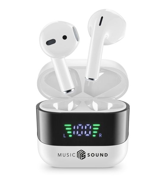 Music Sound Spark In-Ear Bluetooth Kopfhörer Kabellos TWS 6 h Laufzeit  (Weiß) f&uuml;r 34,49 Euro