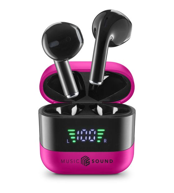 Music Sound Spark In-Ear Bluetooth Kopfhörer Kabellos TWS  (Pink) f&uuml;r 30,99 Euro