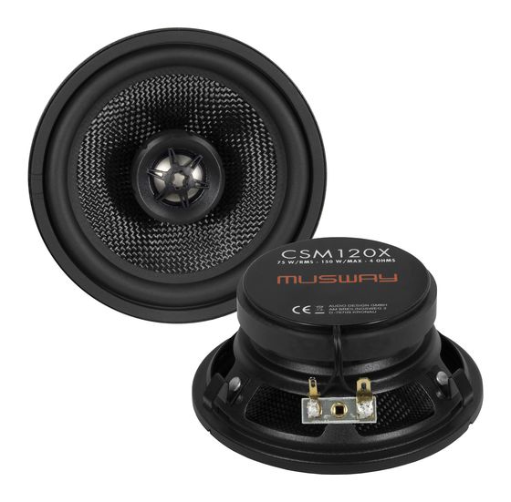 Musway CSM120X 2-Wege Einbaulautsprecher 150 W f&uuml;r 88,99 Euro
