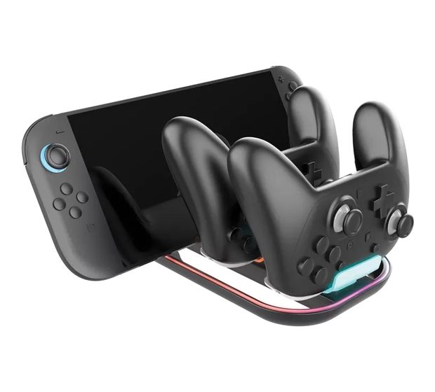 NACON Tridock RGB Charger für Pro Controller und Konsole Nintendo Switch 2 Switch 2  (Schwarz) f&uuml;r 24,49 Euro