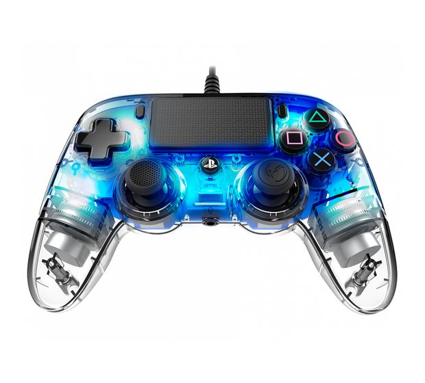NACON Wired Illuminated Compact Controller Analog / Digital Gamepad für PC, PlayStation 4  (Blau, Transparent) f&uuml;r 42,99 Euro