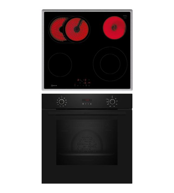 Neff BX46PB0 (B2CCG6AK3 + T16SBN1L0) Backofen-Set groß AutoClean mit autarkem 60 cm Glaskeramik Kochfeld f&uuml;r 789,00 Euro
