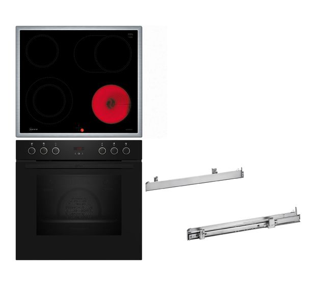 Neff HMK220 (E1CCD2AK3 + M16SRF0M0 + Z11TI15X0) Herdset groß AutoClean EasyClean mit 60 cm Glaskeramik Kochfeld f&uuml;r 750,00 Euro
