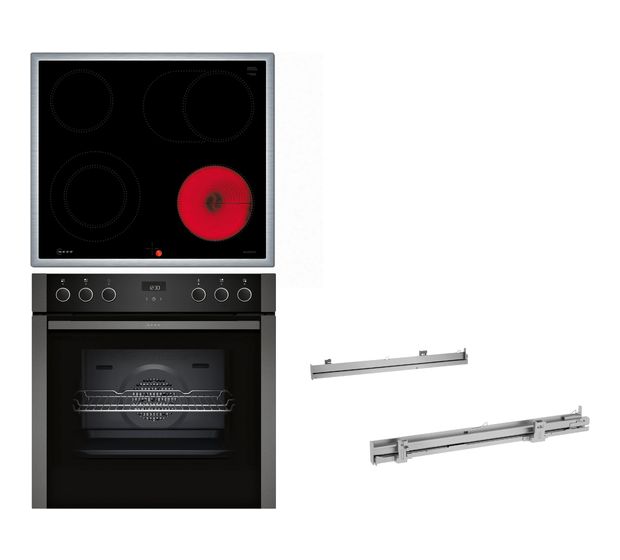 Neff HMK320 (E1ACE2AG3 + M16SRF0M0 + Z1608BX0) Herdset groß AutoClean EasyClean mit 60 cm Glaskeramik Kochfeld f&uuml;r 969,00 Euro