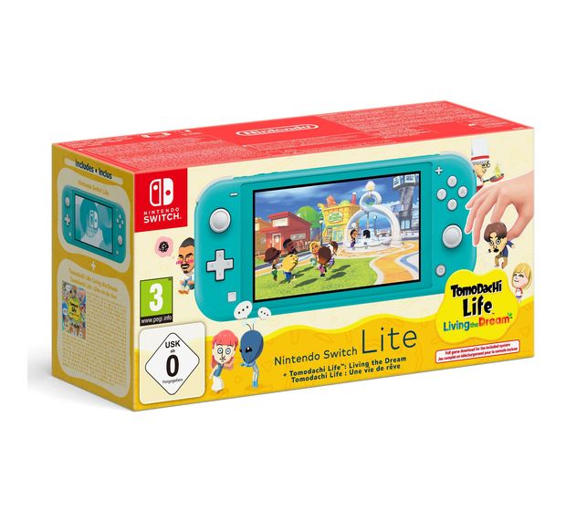 Nintendo Switch Lite + Tomodachi Life   (Türkis) f&uuml;r 219,99 Euro
