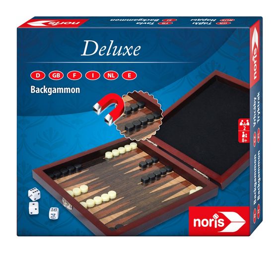 Noris Deluxe Travel Game Backgammon Brettspiel bis zu 2 Spielern ab 6 Jahr(e) f&uuml;r 12,99 Euro