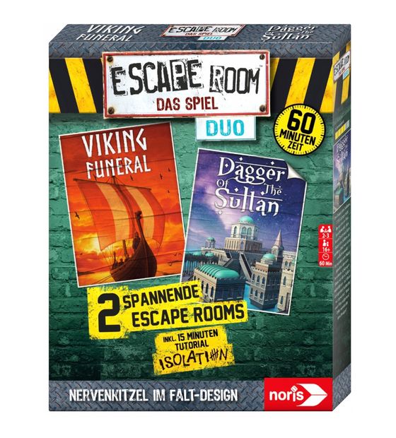 Noris Escape Room Das Spiel Duo - Sultan & Vikings Brettspiel bis zu 3 Spielern ab 16 Jahr(e) f&uuml;r 19,99 Euro