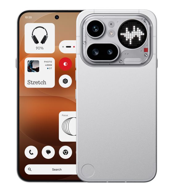 Nothing Phone 4a Pro 256 GB 5G Smartphone 17,4 cm (6.83") Android 50 MP Dreifach Kamera Dual Sim WiFi 6  (Silber) f&uuml;r 599,00 Euro