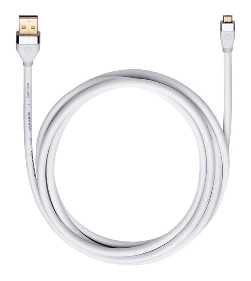 OEHLBACH D1C60072 Stecker Rundkabel Micro-USB B auf USB A 2 m  (Weiß) f&uuml;r 27,99 Euro