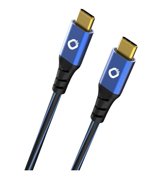 OEHLBACH USB Plus CC 20 Gbit/s Stecker Rundkabel USB C auf USB C 3 m  (Blau) f&uuml;r 92,49 Euro
