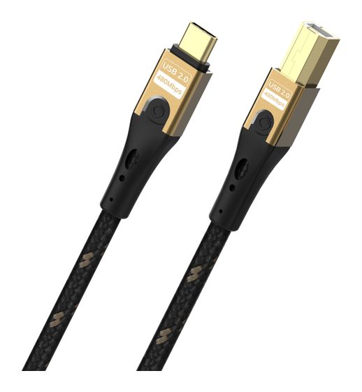 OEHLBACH USB Primus CB 0,48 Gbit/s Stecker Rundkabel USB C auf USB B 3 m  (Schwarz, Gold) f&uuml;r 65,99 Euro