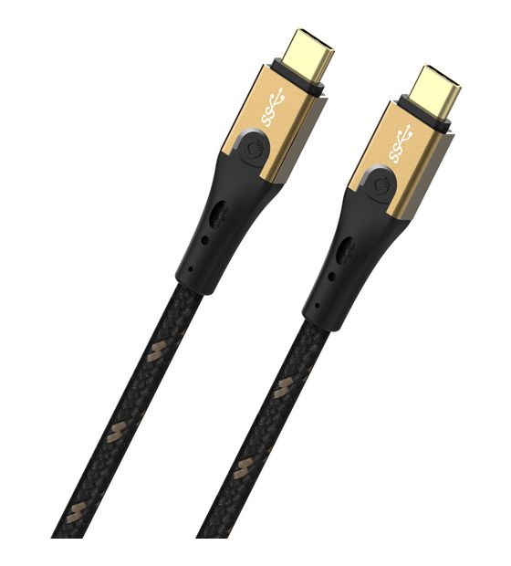 OEHLBACH USB Primus CC 20 Gbit/s Stecker Rundkabel USB C auf USB C bis 40 W 3 m  (Schwarz, Gold) f&uuml;r 98,99 Euro