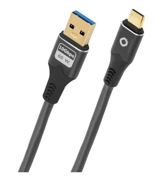OEHLBACH USB Pulse AC 10 Gbit/s Stecker Rundkabel USB A auf USB C bis 60 W 2 m  (Anthrazit) f&uuml;r 29,99 Euro